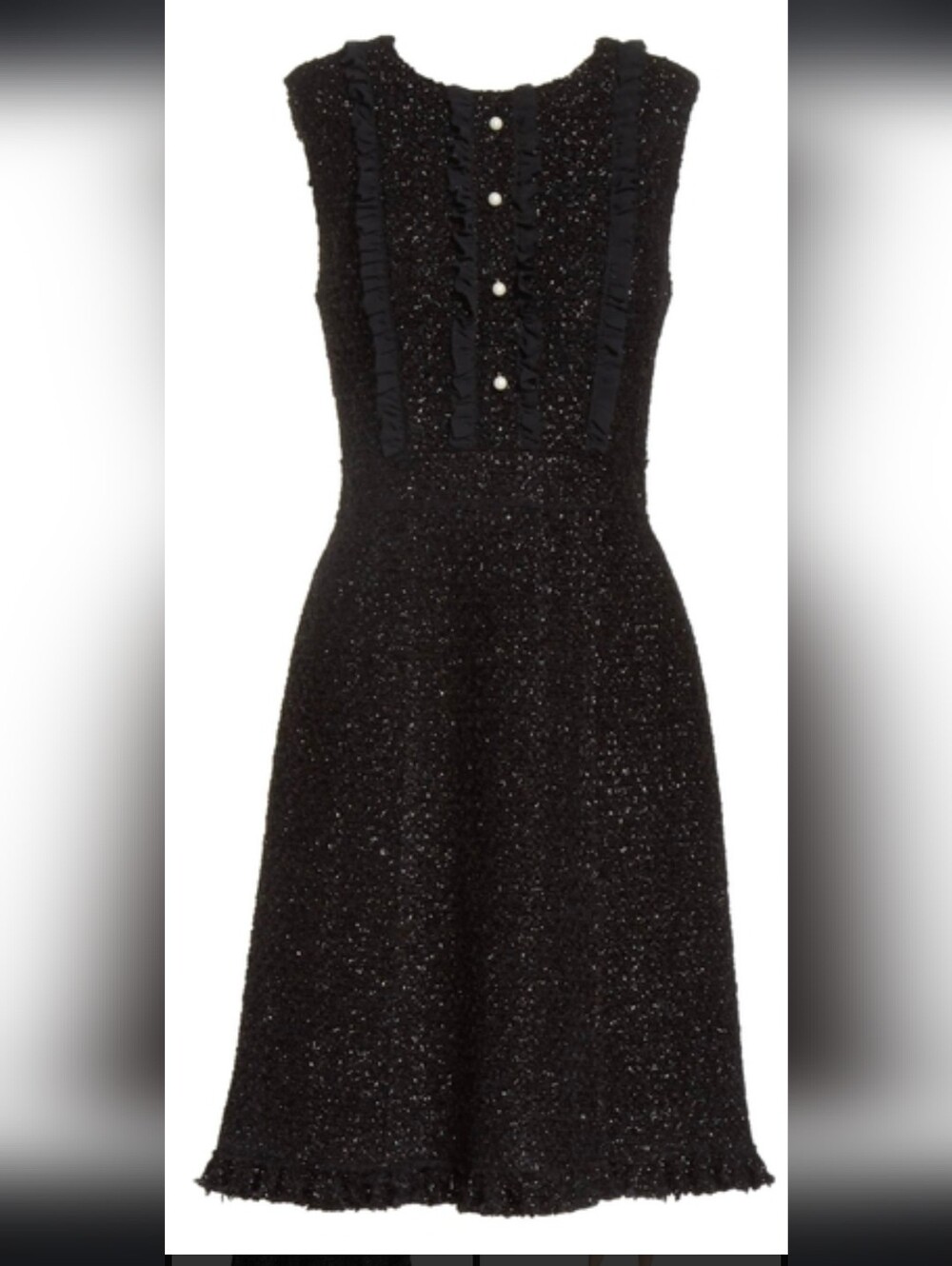 Kate Spade Sparkle Tweed Dress With Pearl Buttons